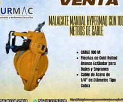 Malacate manual HYPERMAQ C/100 mtrs de cable - Ecatepec de Morelos