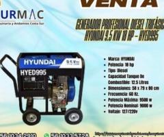 Generador Profesional Diesel Trifásico HYUNDAI 9.5 KW 18HP-HYED995 - Ecatepec de Morelos - 1