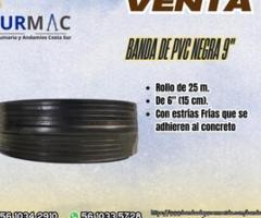 Banda de PVC negra 9” - Ecatepec de Morelos