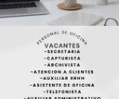 Empresa en crecimiento solicita personal de oficina - México DF