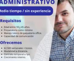 Auxiliar administrativo - México DF