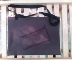 Bolsa morralito y lapicera/cosmetiquera tactopiel - México DF