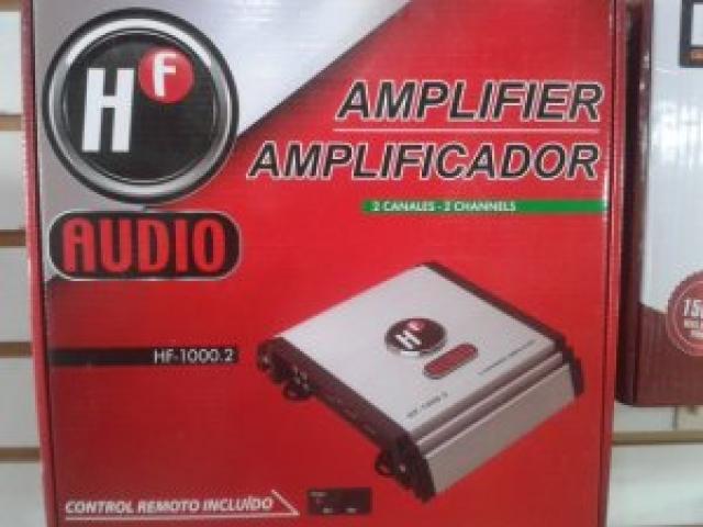 Amplificador hf hf-1000.2 de 2 canales nuevo $1500  200 wtz x 2 ch (4 ohms). - Merida - 1