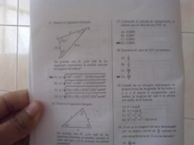 Examen real prepa abierta - Chihuahua - 1