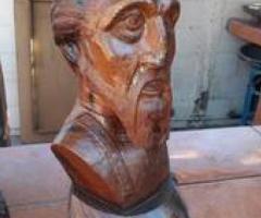 Busto de Don Quijote en fina madera de palo fierro - Monterrey