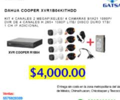 Dvr 4 canales dahua cooper xvr1b04kithdd - Nezahualcóyotl