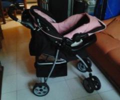 Carriola Infanti con porta bebé incluido rosa/negro - Ixmiquilpan