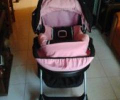 Carriola Infanti con porta bebé incluido rosa/negro - Ixmiquilpan