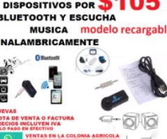 Receptor usb de audio bluetooth modelo recargable - México DF