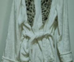 Bata de dormir para mujer talla grande en color blanco - México DF